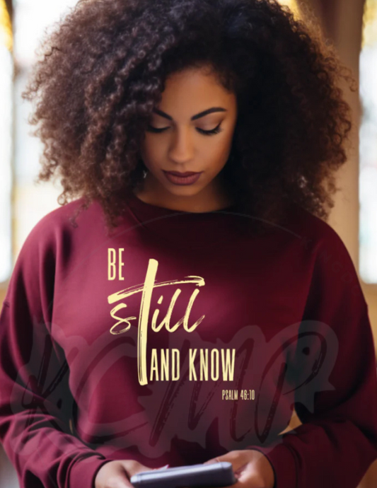 Be Still and Know Print Crewneck
