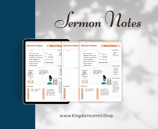Sermon Notes Printable Template